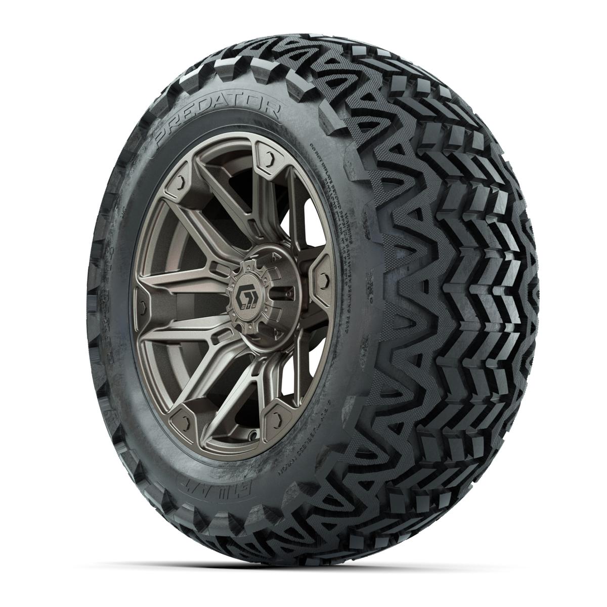 GTW® Graffiti Satin Bronze 14 in Wheels with 23x10-14 Predator All-Terrain Tires – Full Set