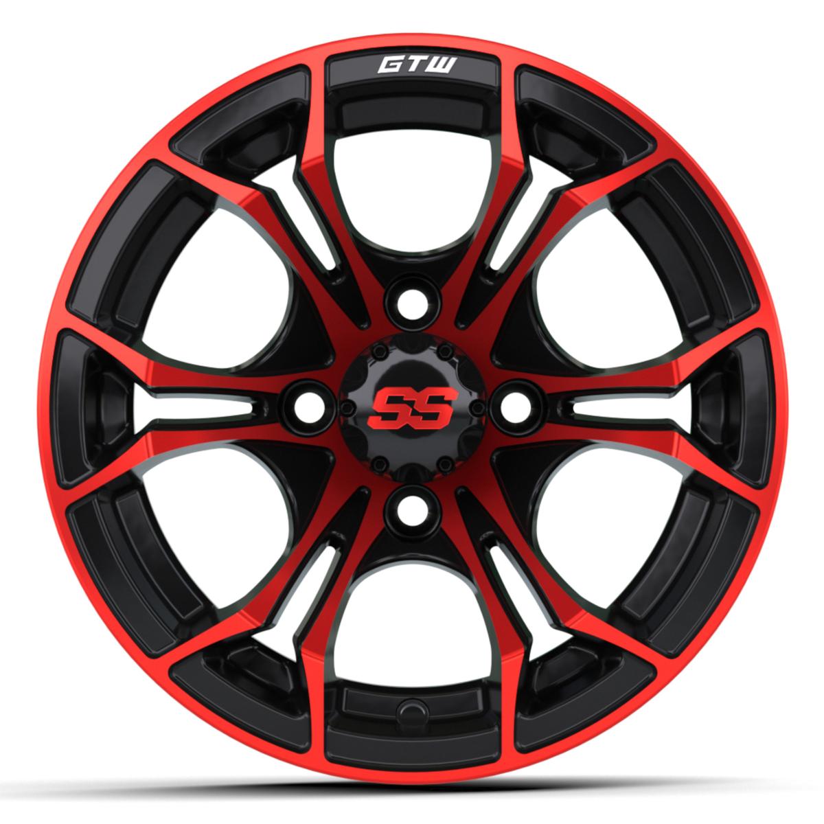 12&Prime; GTW&reg; Spyder Black with Red Accents Wheel