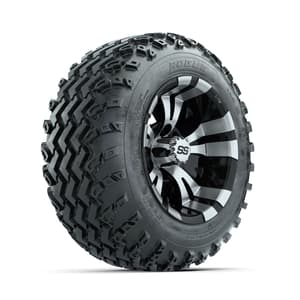 GTW Vampire Machined/Black 12 in Wheels with 22x11.00-12 Rogue All Terrain Tires – Full Set