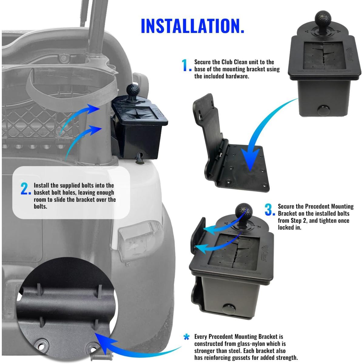 Club Car Precedent Club Clean Mounting Bracket (Years 2004-Up)