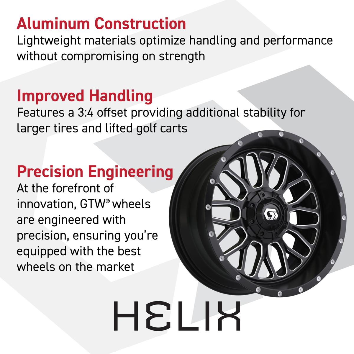 14” GTW Helix Black & Machined Wheel