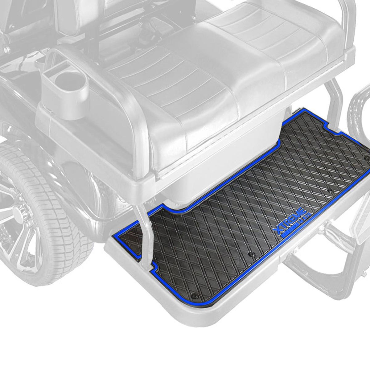 Xtreme Front, Middle, & Rear Floor Mats for Evolution D5 Ranger & Maverick – Black/Blue