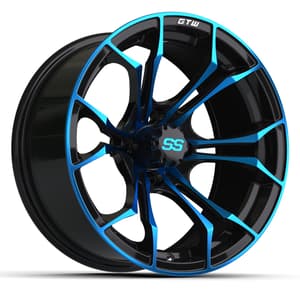 15&Prime; GTW&reg; Spyder Black with Blue Accents Wheel