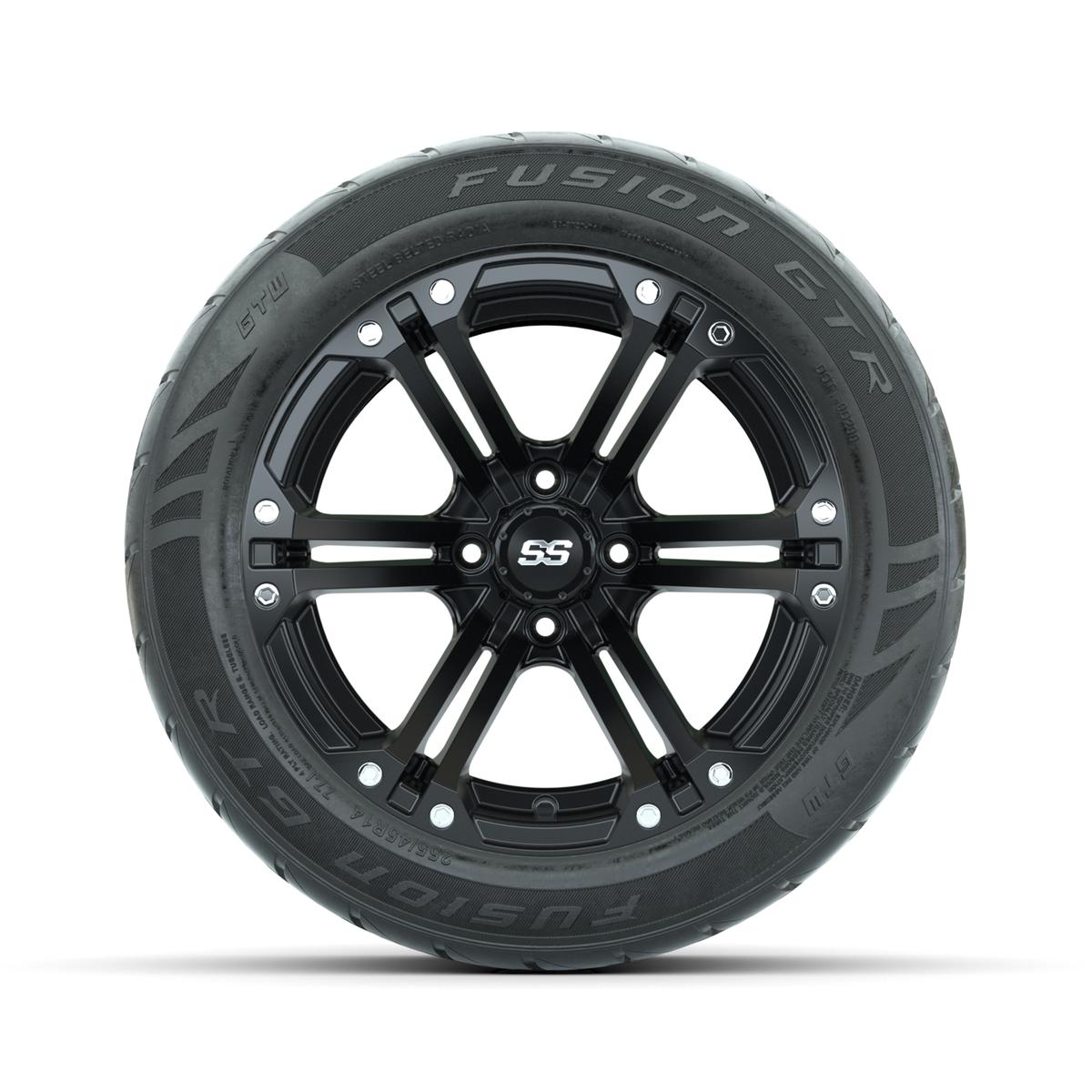 Set of (4) 14 in GTW Specter Wheels with 255/45-R14 Fusion GTR Street Tires