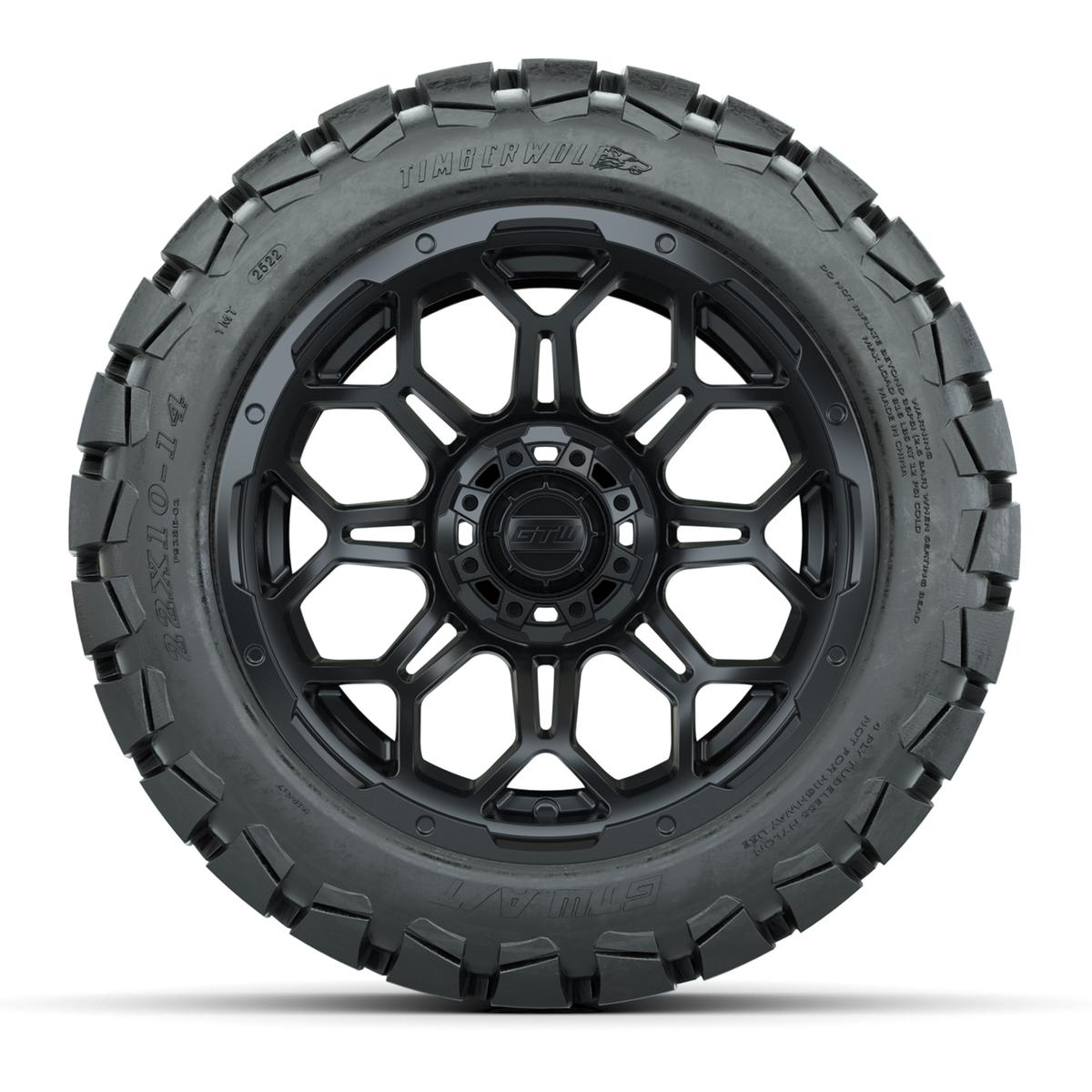 Set of (4) 14 in GTW Bravo Wheels with 22x10-14 GTW Timberwolf All-Terrain Tires