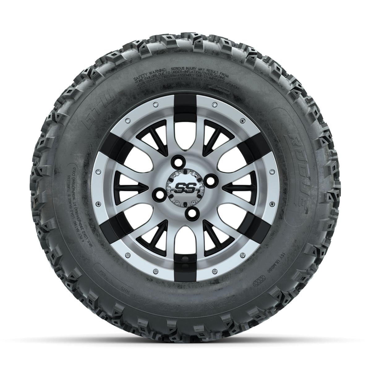 GTW Diesel Machined/Black 12 in Wheels with 23x10.00-12 Rogue All Terrain Tires – Full Set