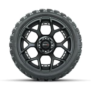 Set of (4) 15&quot; MadJax&reg; Flow Form Evolution Matte Black Wheels with GTW&reg; Nomad Off Road Tires