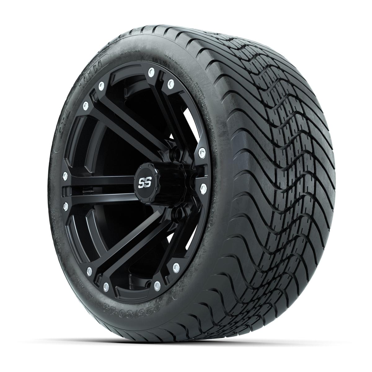 Set of (4) 14 in GTW Specter Wheels with 225/30-14 Mamba Street Tires