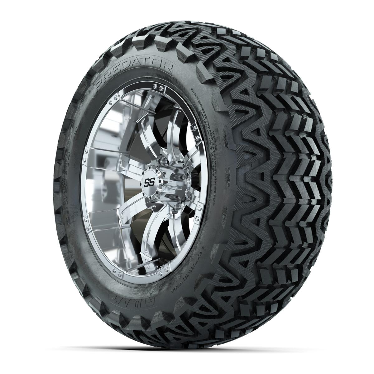 GTW Tempest Chrome Wheels with 23in Predator A-T Tires - 14 Inch