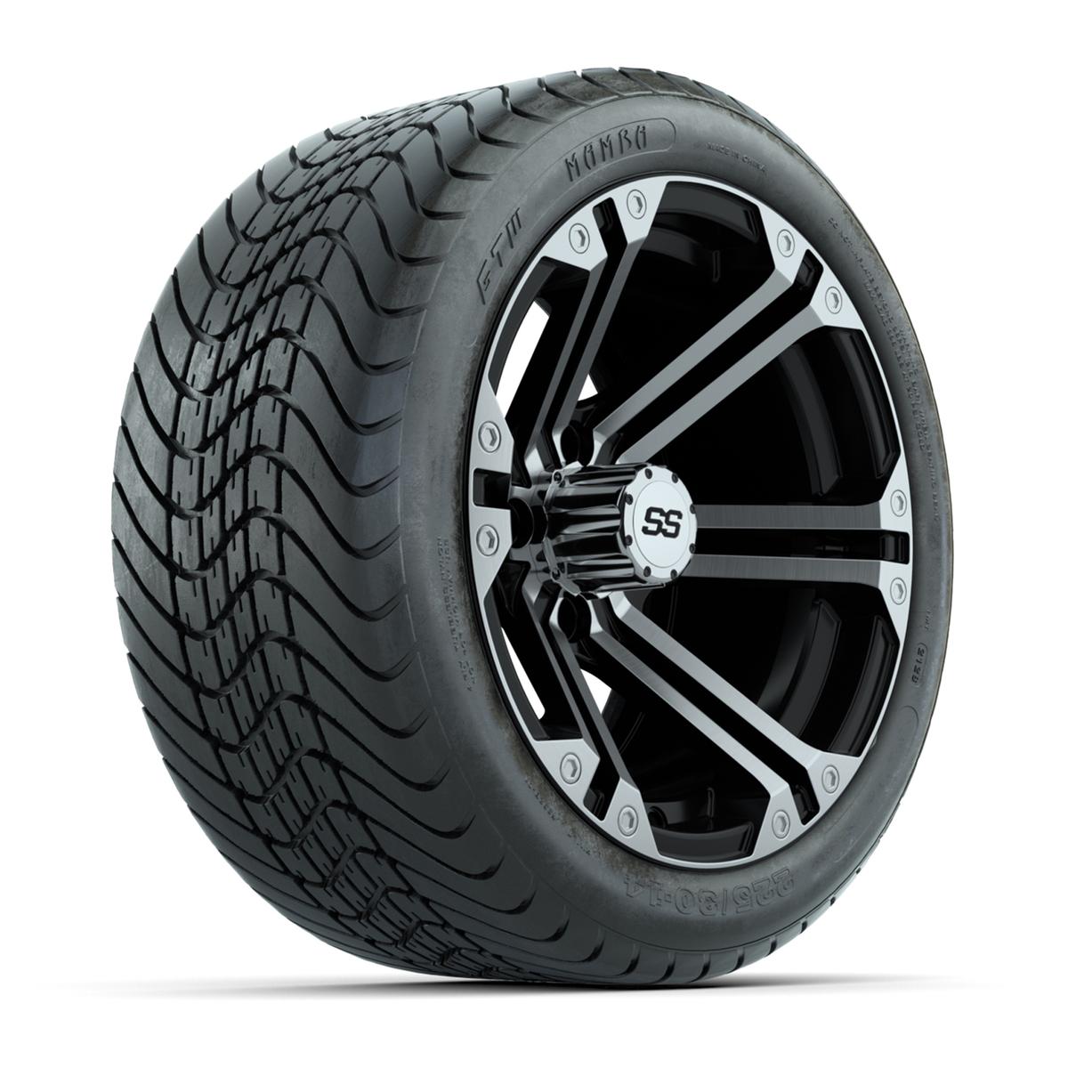 Set of 4 GTW Specter Wheels with Mamba Street Tires - 14 Inch