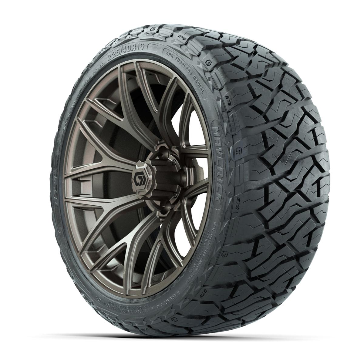 GTW&reg; Monaco Matte Bronze 16 in Wheels with 225/40-R16 Maverick Hybrid Tires - Full Set