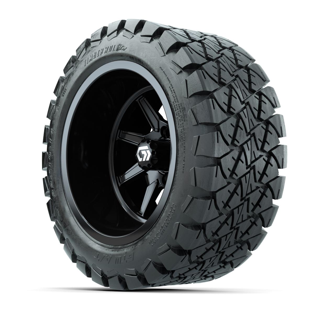 GTW&reg; Reaper Gloss Black 14 in Wheels with 22X10-14 Timberwolf All-Terrain Tires - Full Set