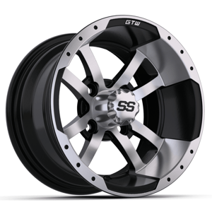 12&Prime; GTW&reg; Storm Trooper Black with Machined Accents Wheel