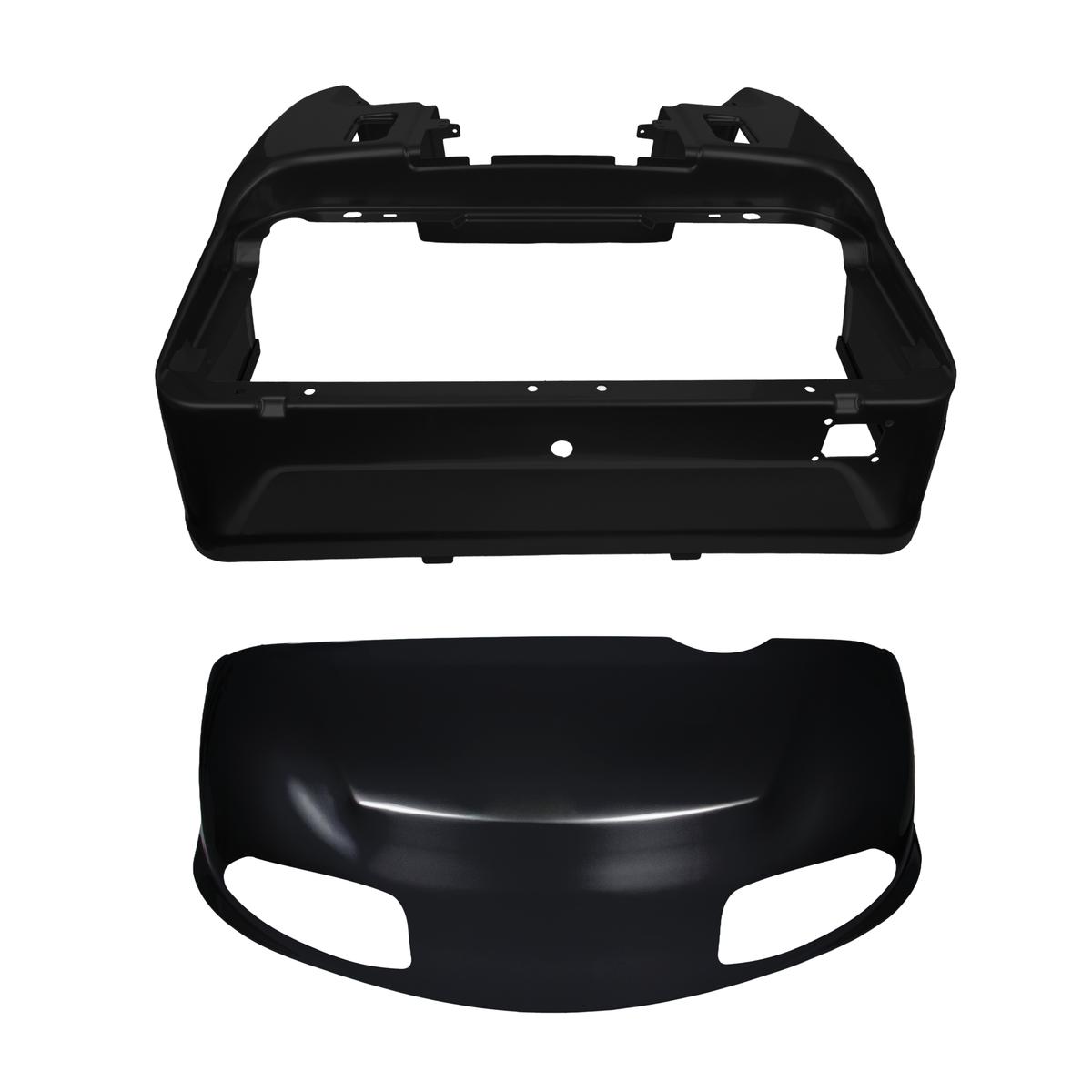 EZGO RXV Black Metallic OEM-Style Front Cowl and Rear Body Kit (Years 2008-2023)