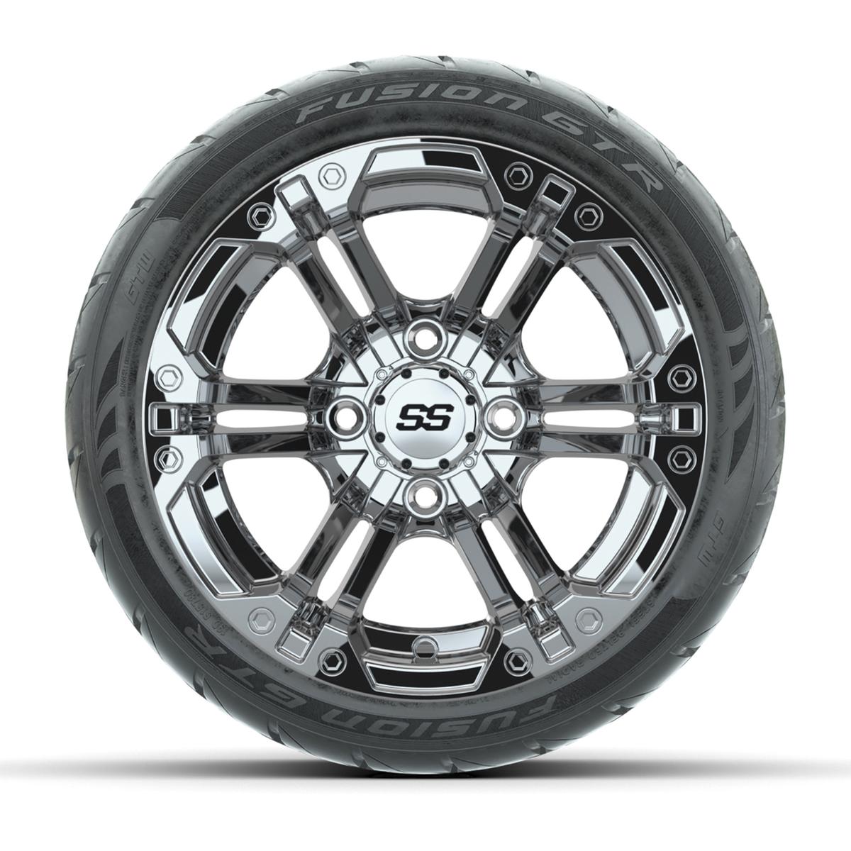 Set of (4) 12 in GTW Specter Wheels with 215/40-R12 Fusion GTR Street Tires