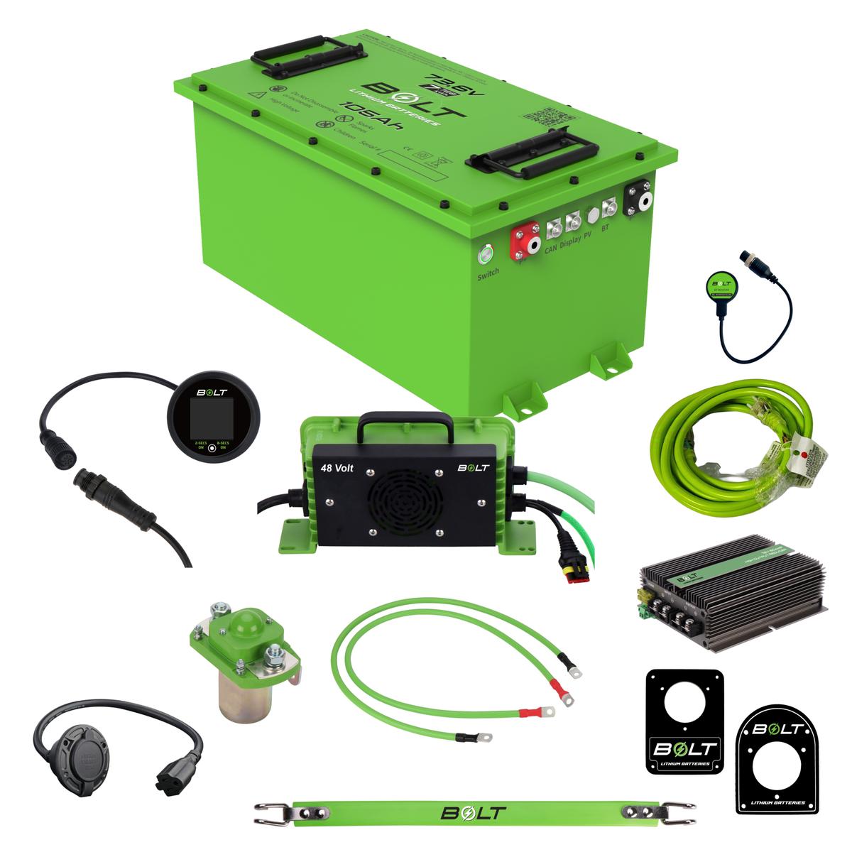 Bolt Energy Club Car Onward, Tempo, Precedent, DS (48V), Villager 73.6V 105AH Heated Professional Battery Kit