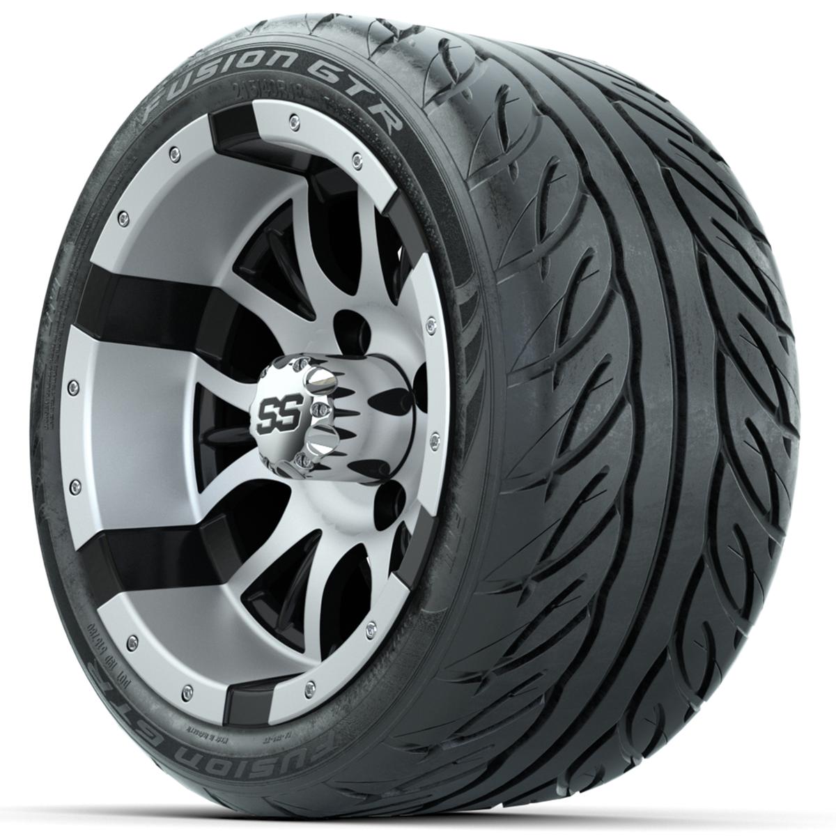 Set of (4) 12 in GTW Diesel Wheels with 215/40-R12 Fusion GTR Street Tires