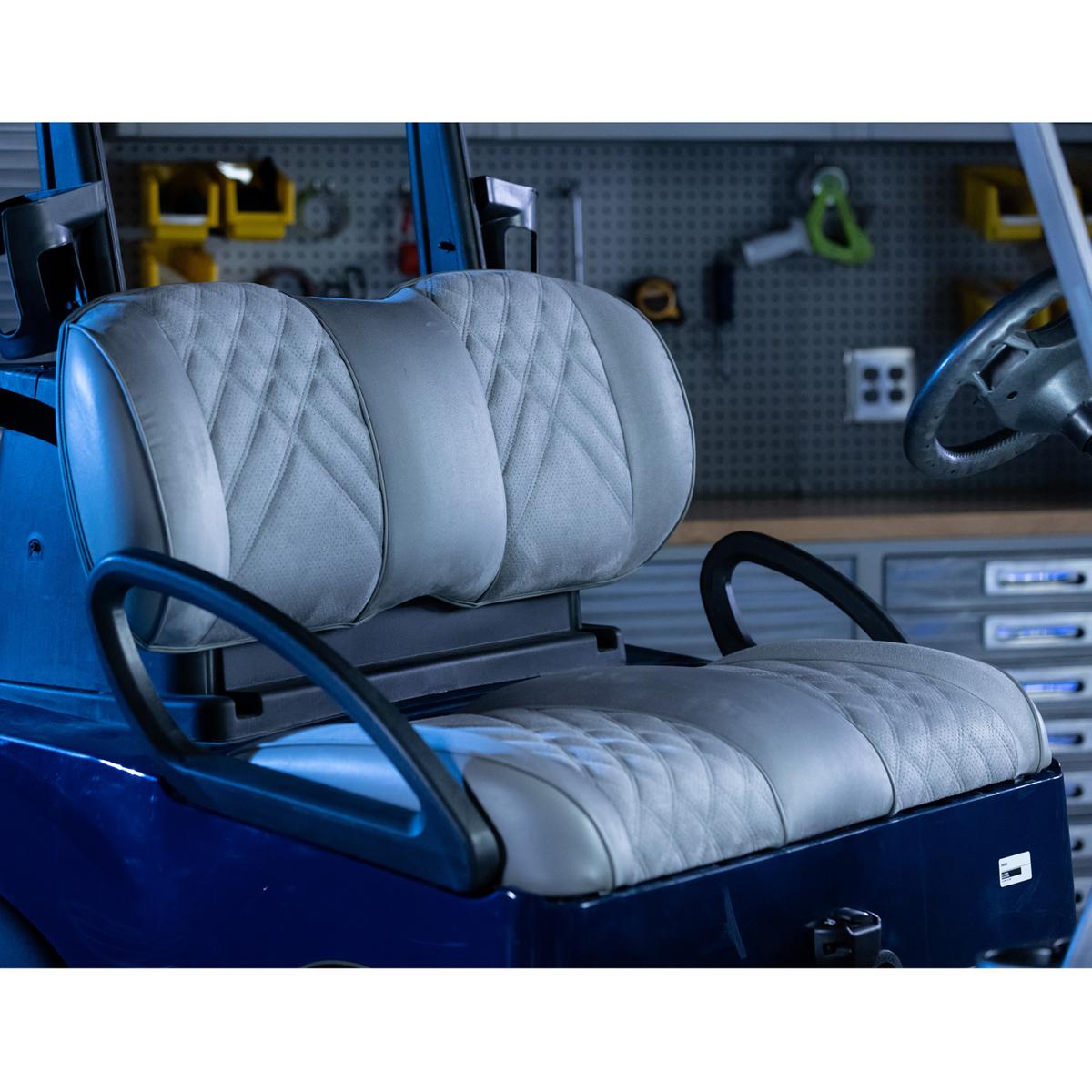 Double Diamond Pewter Suede ClubCar Prem. Front Seats Nivel Parts