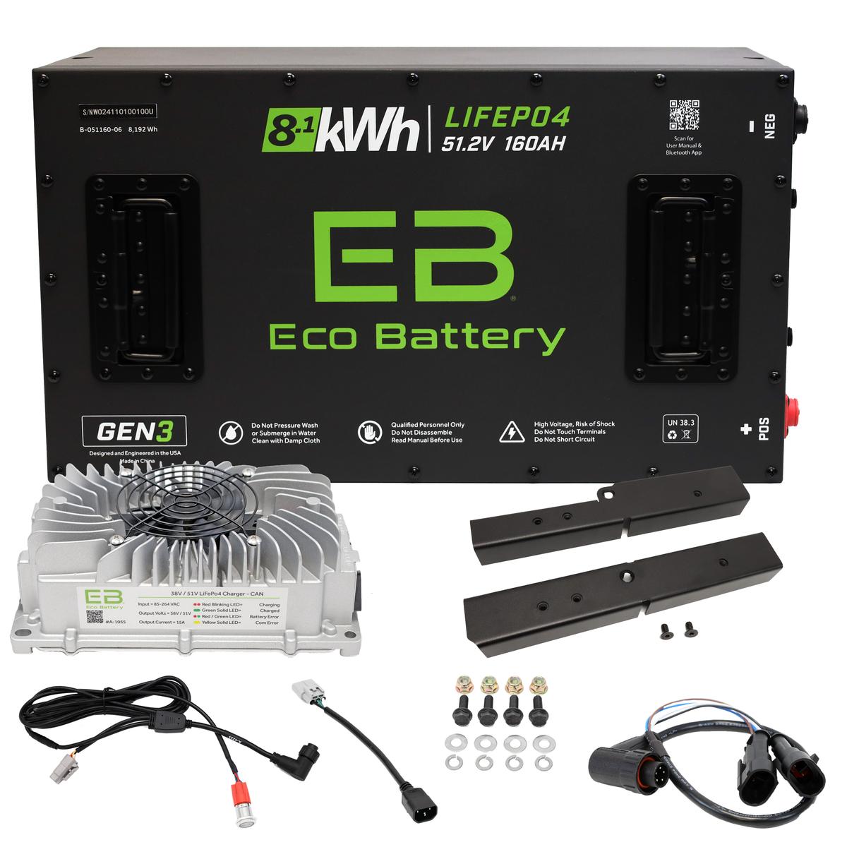 Eco Lithium Epic EV 4-2 Battery Configuration 51.2V 160Ah GEN3 Battery Bundle