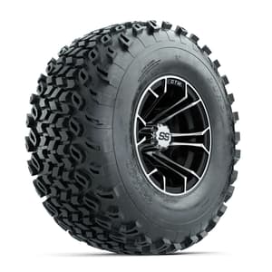 GTW Spyder Machined/Black 10 in Wheels with 22x11-10 Duro Desert All Terrain Tires – Full Set