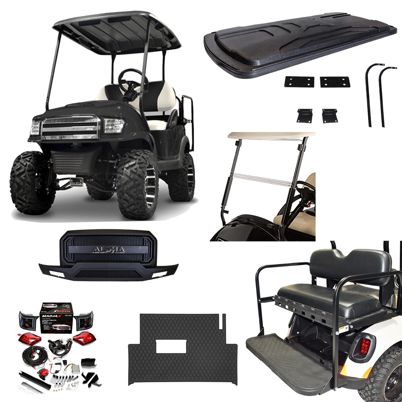 Club Car Precedent Gold Refurb Package with Black Body & Black Seats (Years 2004-Up)