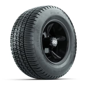 GTW Godfather Black 10 in Wheels with 205/50-10 Fusion Street Tires – Full Set