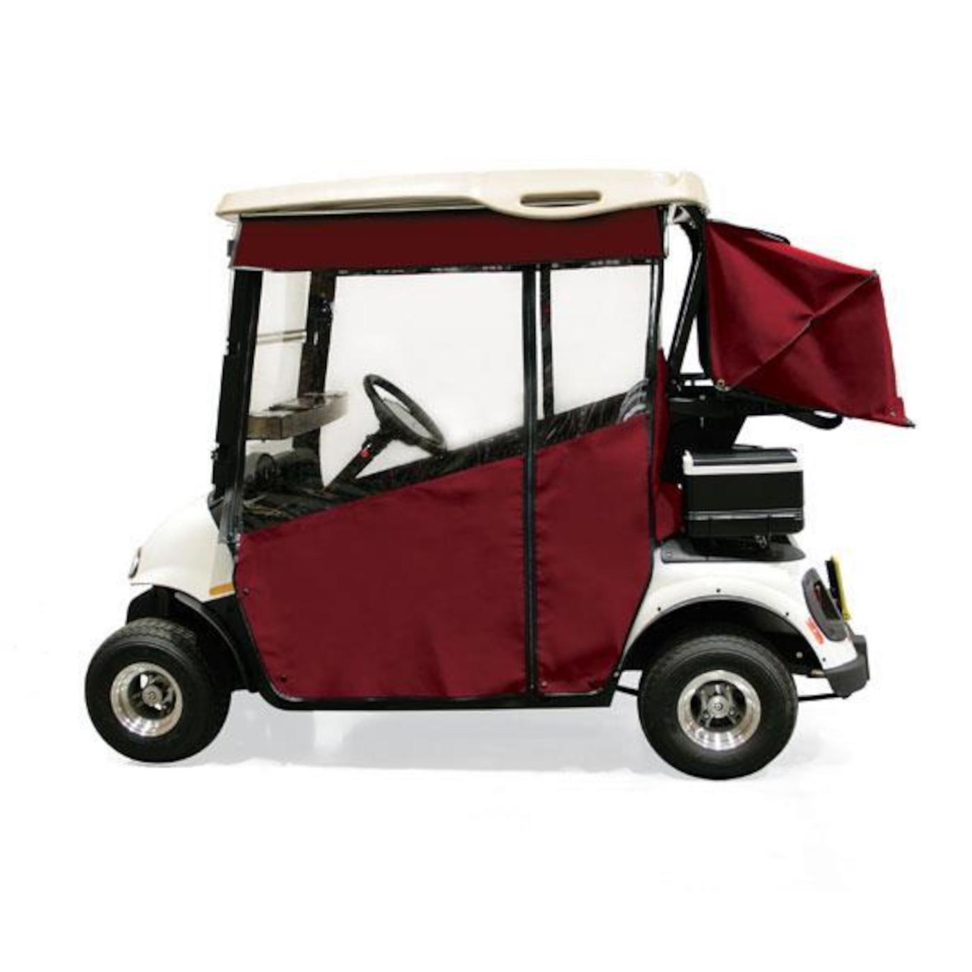 RedDot&reg; Yamaha G29/Drive 2-Passenger Chameleon Burgundy 3-Sided Track-Style Enclosure (Years 2007-2016)