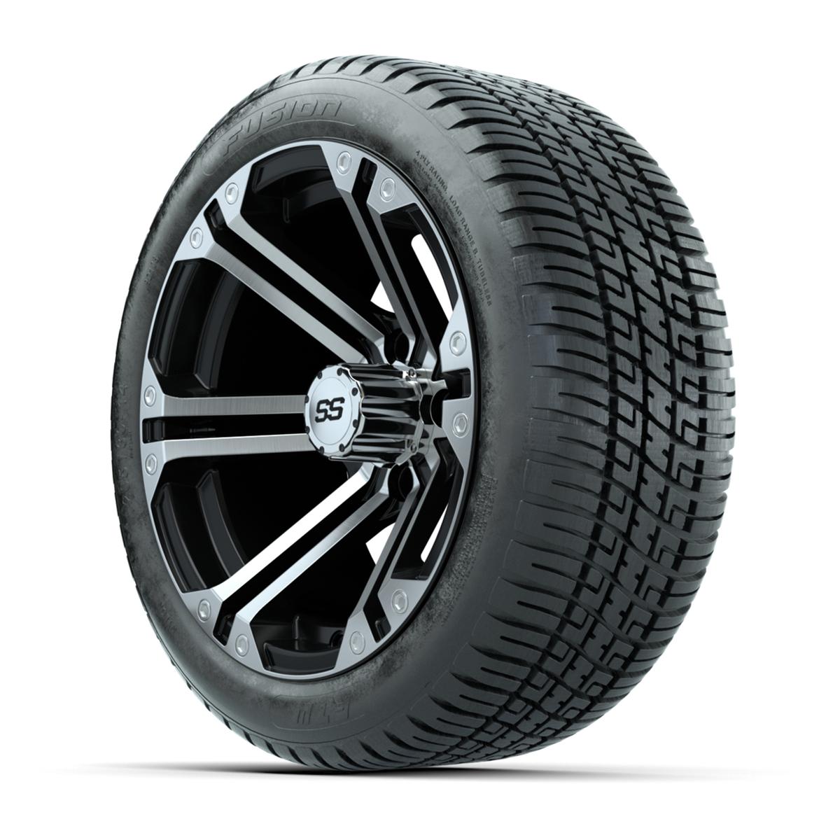 Set of (4) 14" GTW&reg; Machined/Black Specter Wheels On Lo-Pro Tires