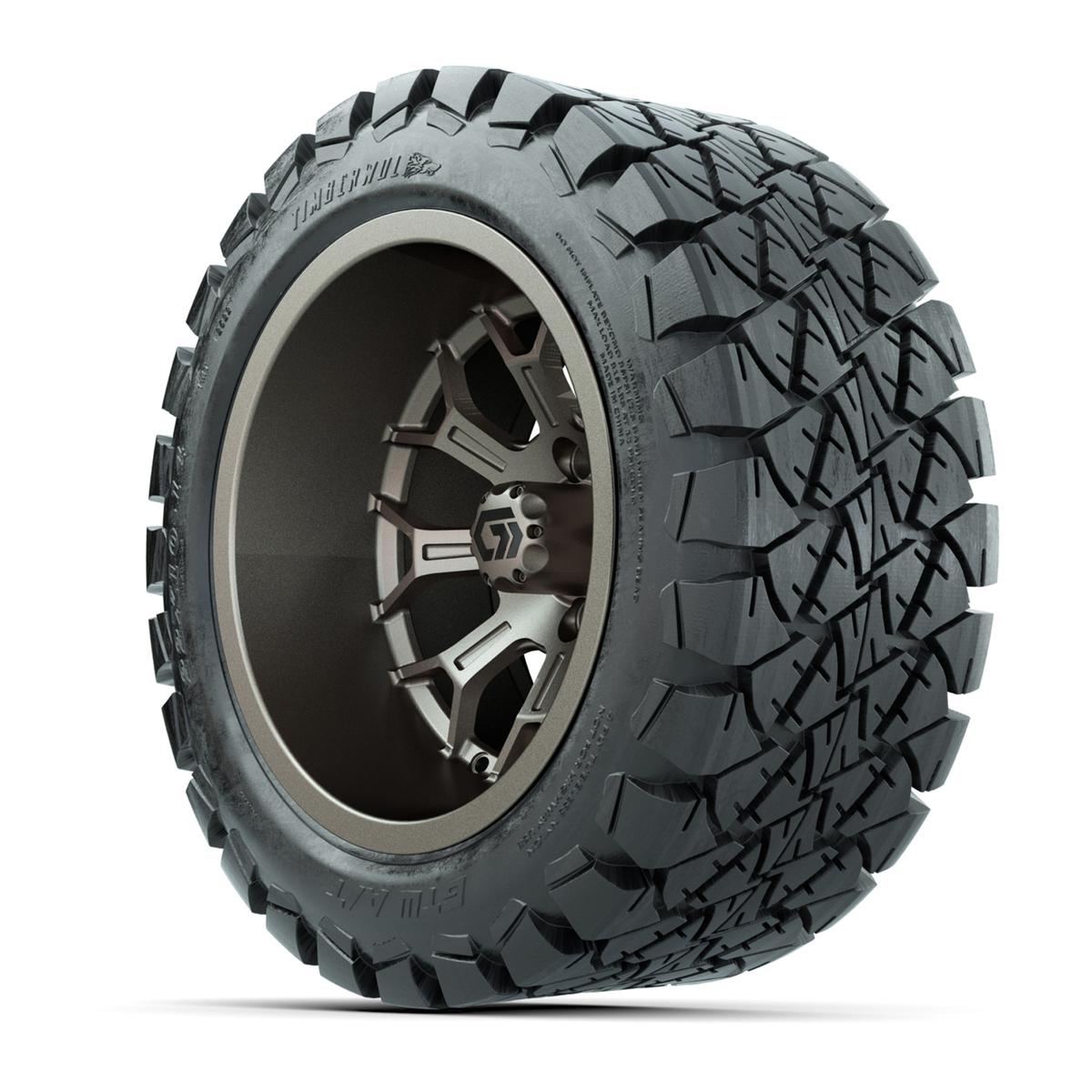 GTW&reg; Assault Matte Bronze 14 in Wheels with 22X10-14 Timberwolf All-Terrain Tires - Full Set