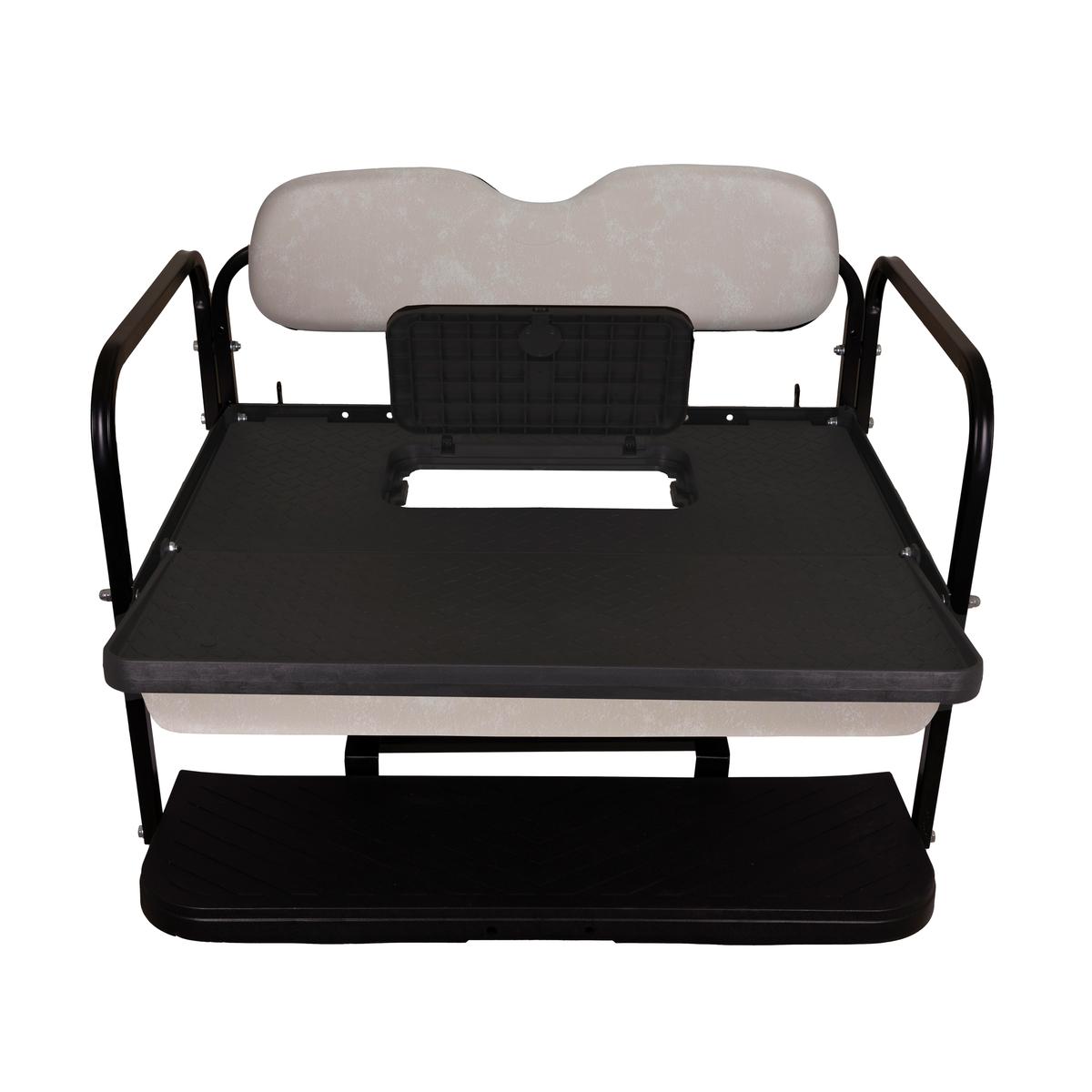 GTW MACH3 Rear Flip Seat for EZGO RXV - Stone Beige (Years 2008-Up)