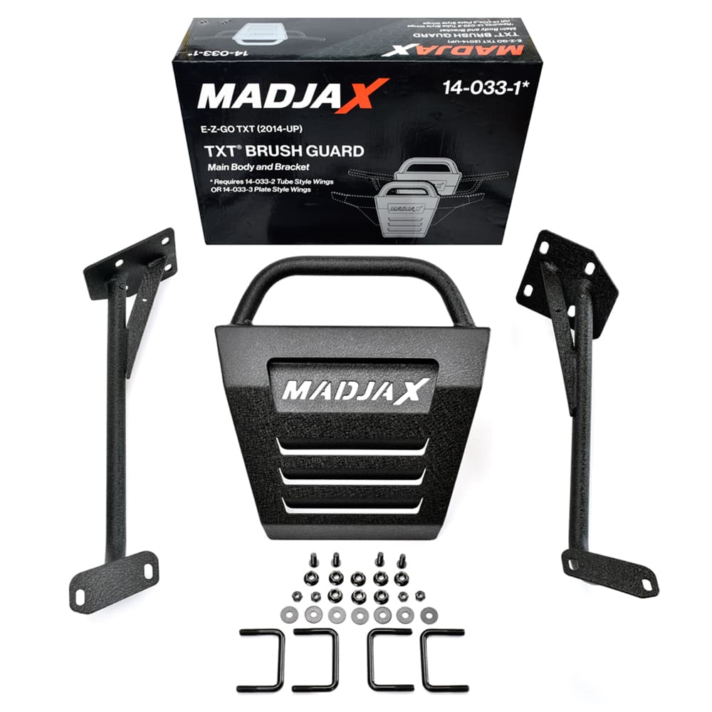 MadJax Plate Wing Style Brush Guard for 2014-Up EZGO TXT