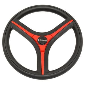 Gussi Italia&reg; Brenta Black/Red Steering Wheel for All EZGO TXT / RXV Models