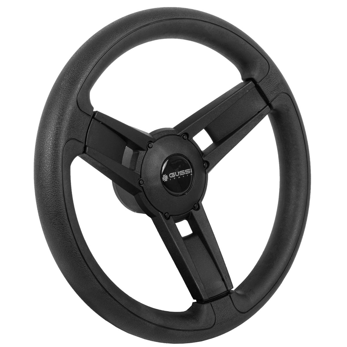 Gussi Italia® Giazza Black Steering Wheel Compatible with ICON Golf Car Models & AEV Golf Car Models