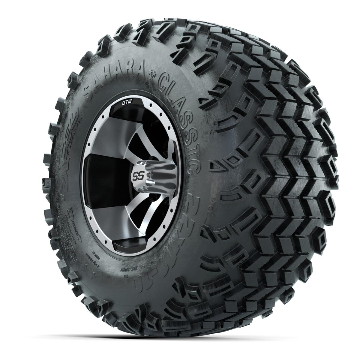 12” GTW Pursuit Black/Machined Wheels with Predator All-Terrain  Tires – Set of 4