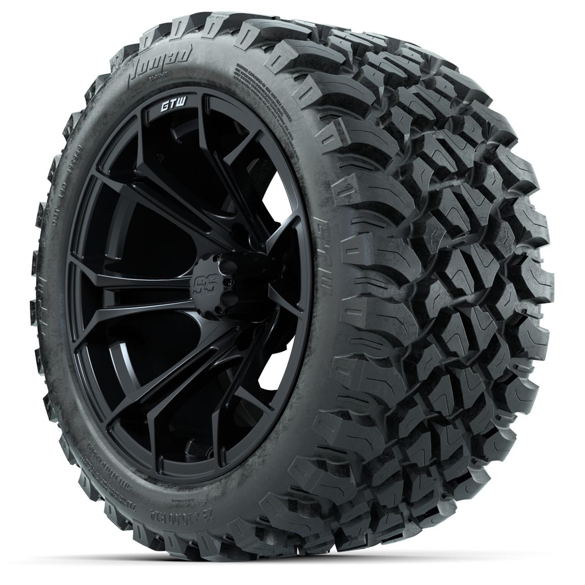 GTW Spyder Matte Black 14 in Wheels with 23x10-14 GTW Nomad All-Terrain Tires – Full Set