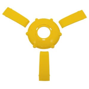 Solid Yellow Center Cap & Spoke Set For Gussi Italia&reg; Giazza Steering Wheel
