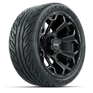Set of (4) 14 in GTW Raven Wheels with 225/30-14 Mamba Street Tires