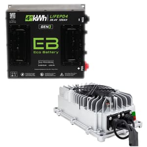 38V 105AH GEN3 Eco LifePo4 Lithium Battery Kit with 15A Charger - Cube Style Battery