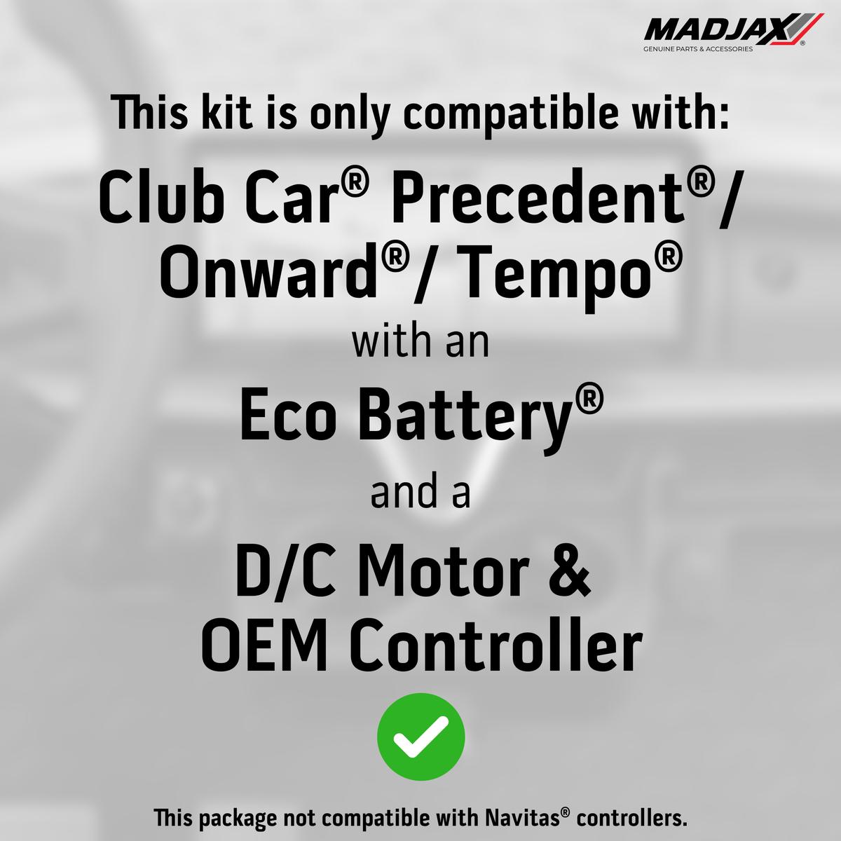 MadJax&reg; Kinect&trade; Display Screen Kit for D/C motor Club Car Precedent/Tempo/Onward with Eco Battery Setup