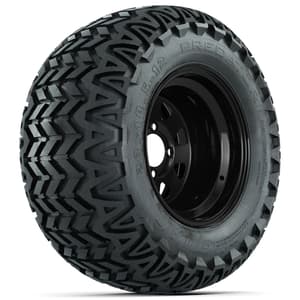 Set of (4) 12 in Black Steel Wheels with 23x10.5-12 GTW Predator All-Terrain Tires