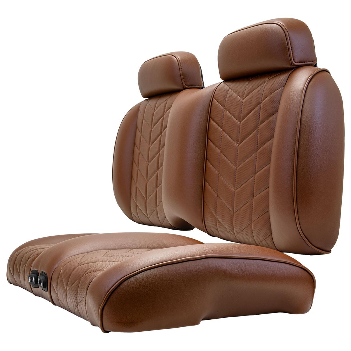 MadJax Aviator EZGO TXT/RXV & MadJax XSeries Coffee Front Seat Cushions with Thermaflex