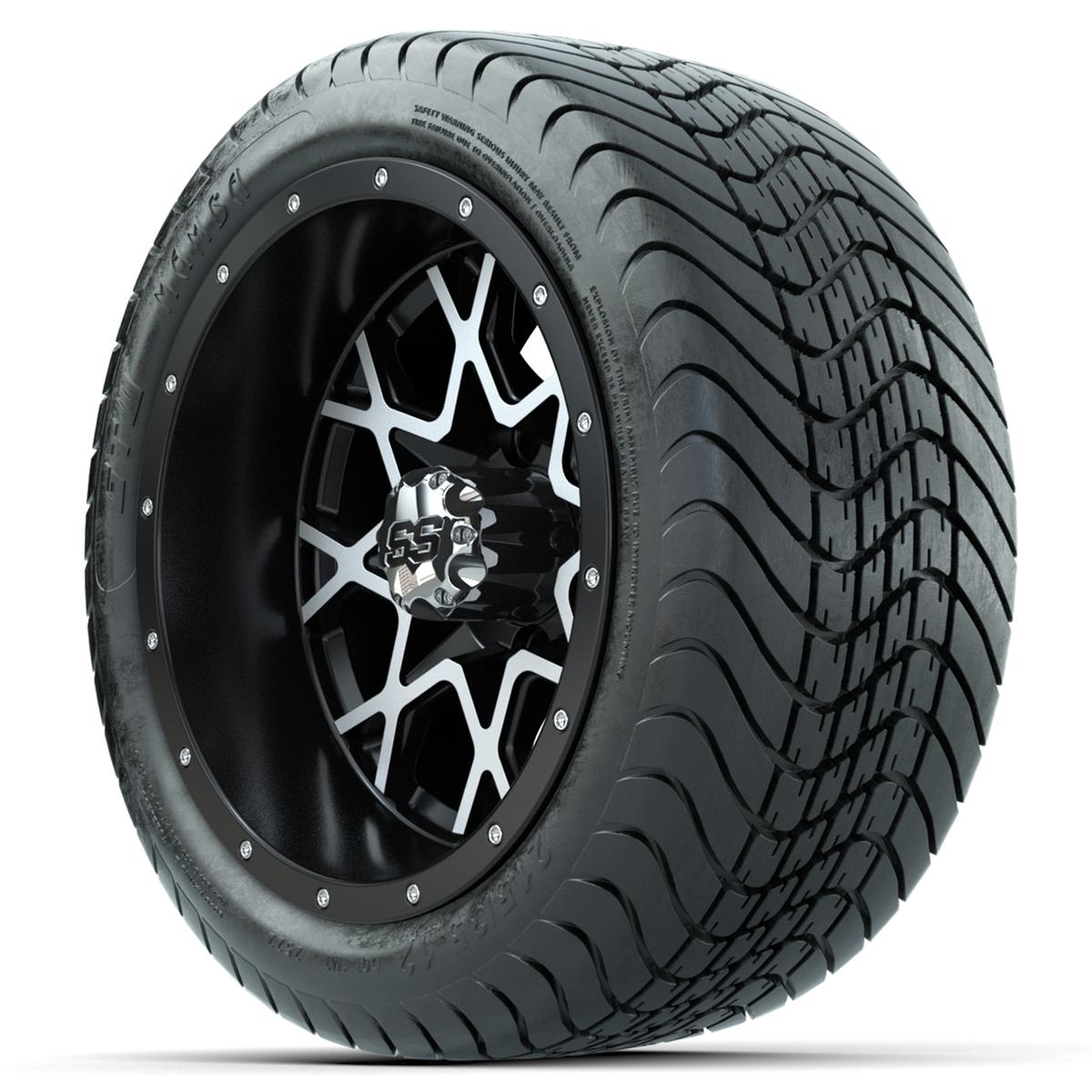 Set of (4) 12 in GTW Vortex Wheels with 215/35-12 GTW Mamba Street Tires