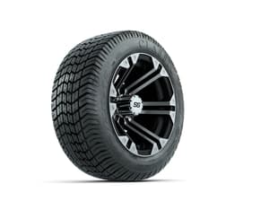 12” GTW Specter Black and Machined Wheels with Excel Lo-Pro Street Tires – Set of 4