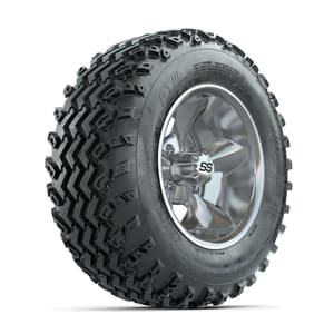 GTW Godfather Chrome 12 in Wheels with 23x10.00-12 Rogue All Terrain Tires – Full Set