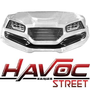 Yamaha G29/Drive HAVOC Street Style Front Cowl Kit in White (Years 2007-2016)