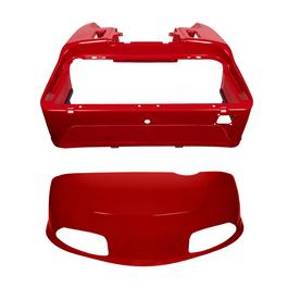 EZGO RXV Racer Red Metallic OEM-Style Front Cowl and Rear Body Kit (Years 2008-2023)