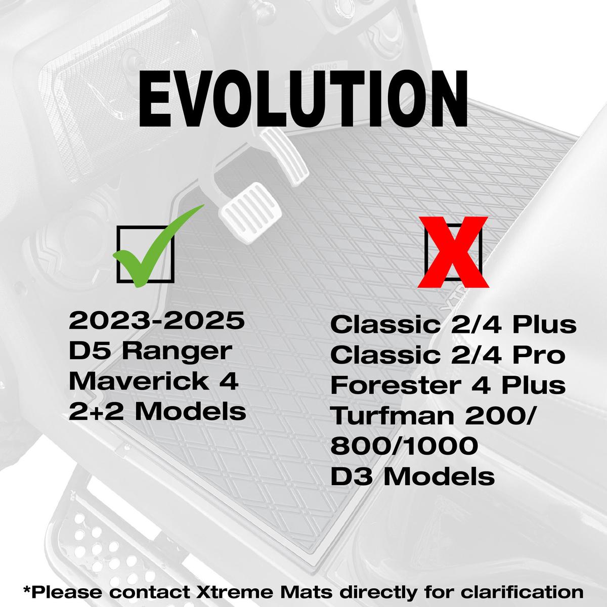Xtreme Front & Rear Floor Mats for Evolution D5 Ranger & Maverick – All Black