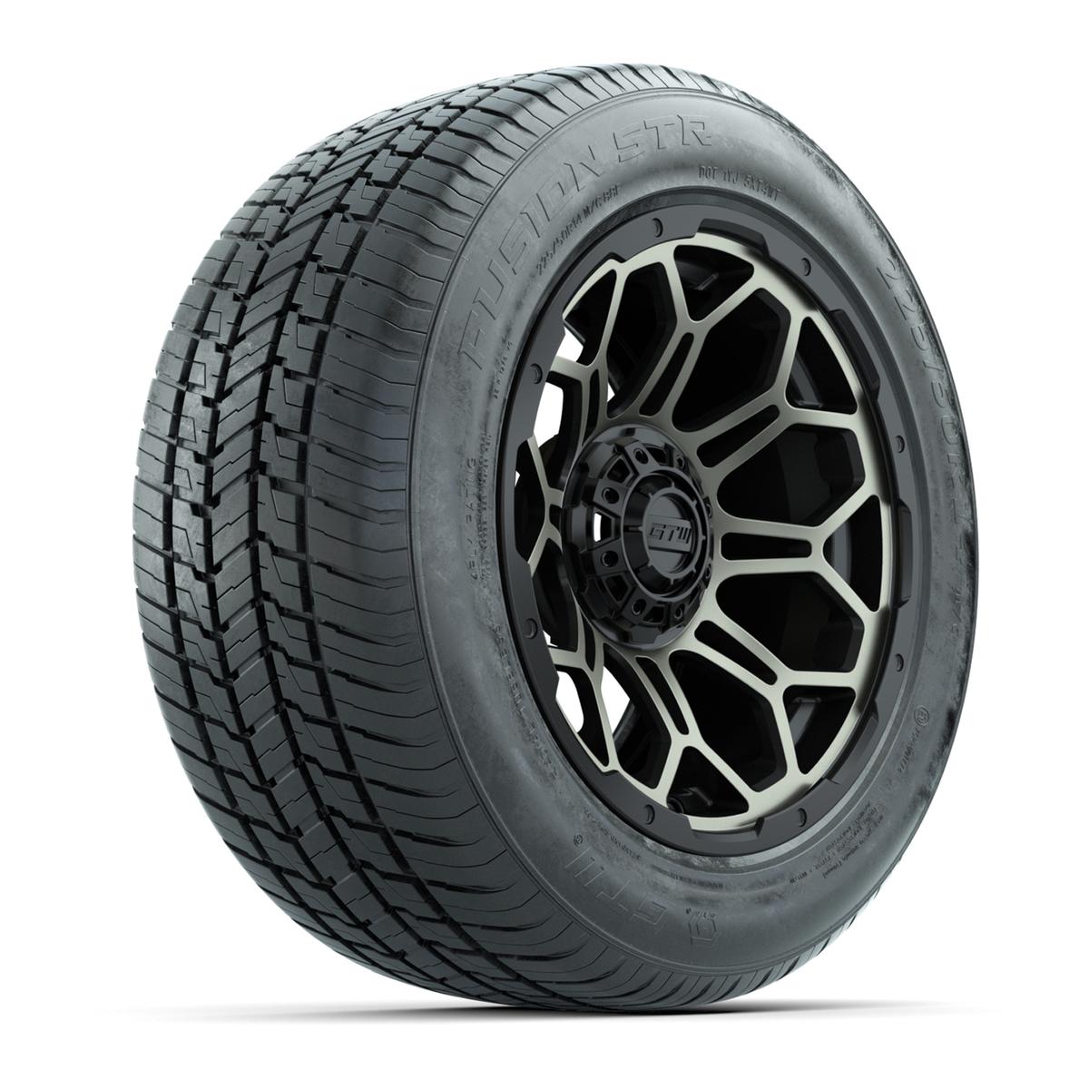 GTW&reg; Bravo Matte Bronze 14 in Wheels with 255/50-R14 Fusion STR DOT Approved Street Tires - Full Set
