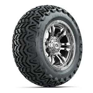 GTW® Shogun Chrome 14 in Wheels with 23x10-14 Predator All-Terrain Tires – Full Set