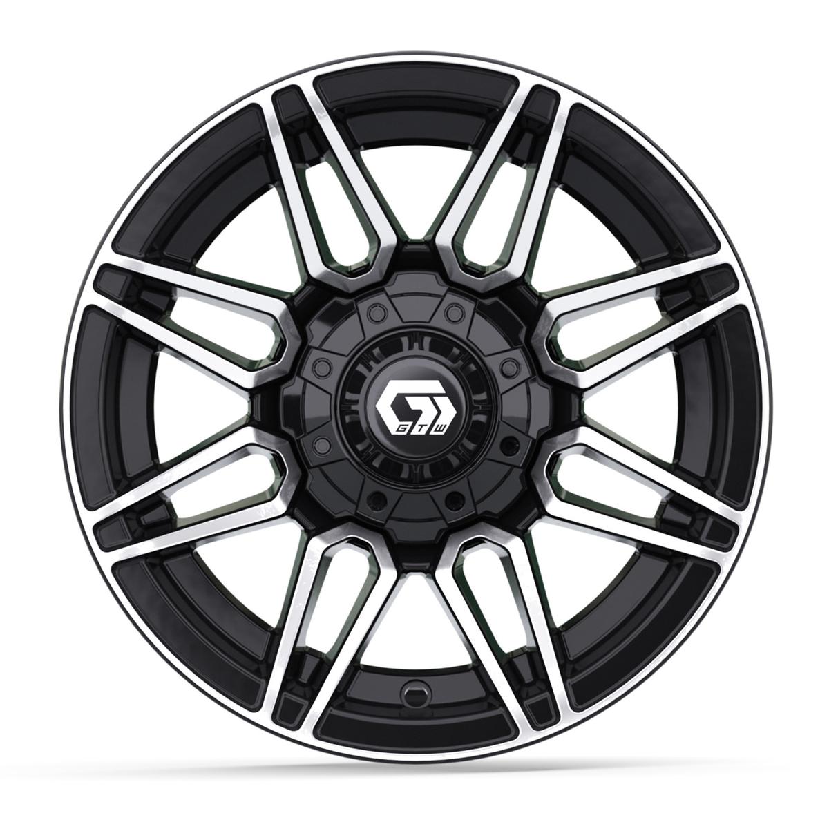 12&Prime; GTW&reg; Stealth Gloss Black with Machined Accents Wheel